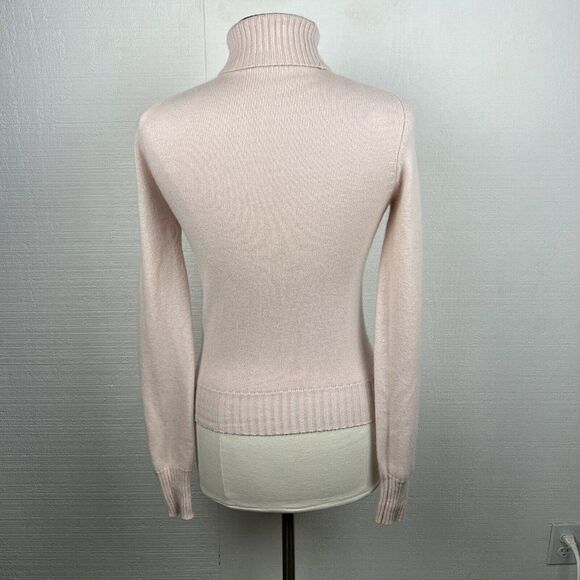 Corgi Knitwear M Womens Light Pink Turtleneck Sweater Cashmere Jumper Soft - Picture 3 of 7